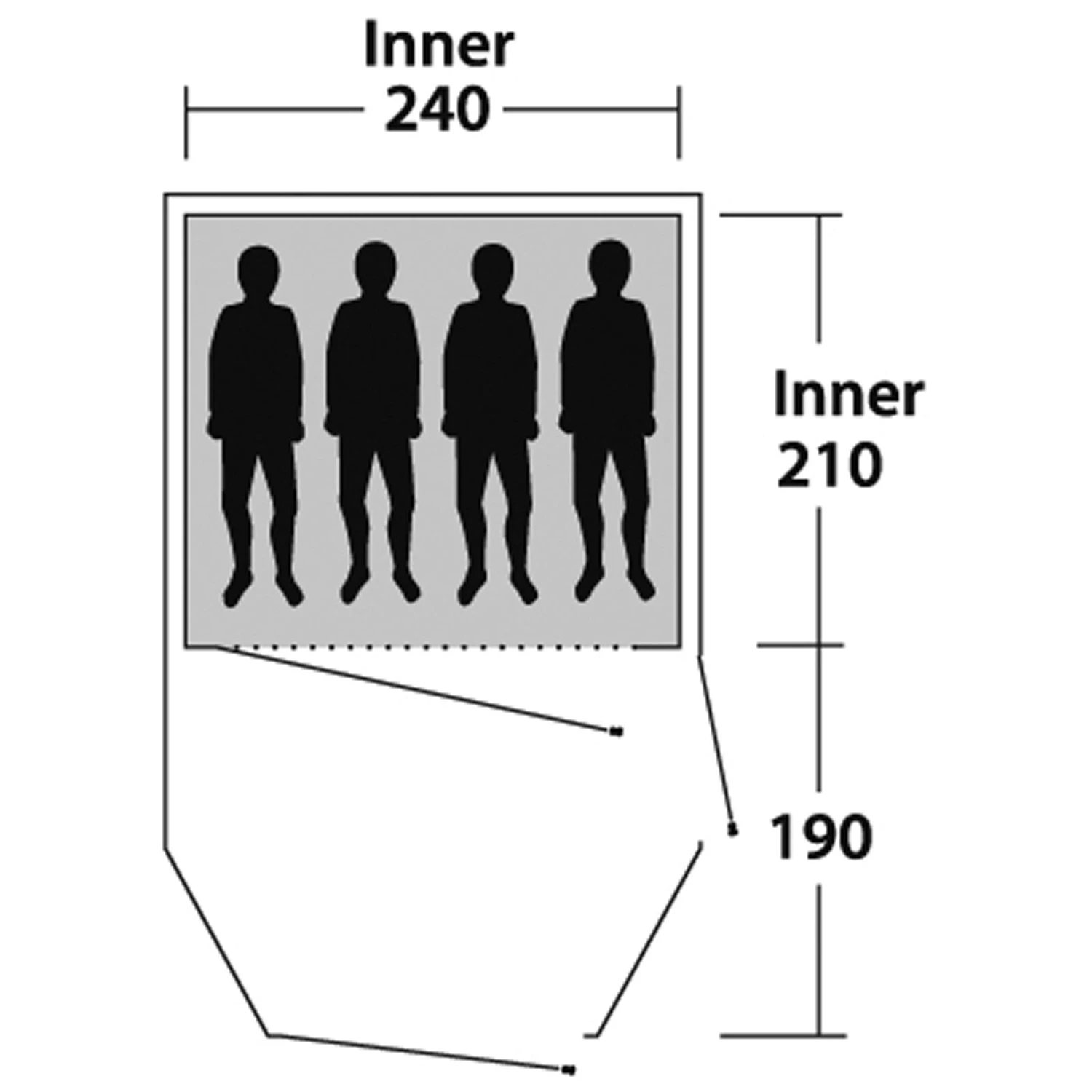 Outwell Earth 4 - Vier-Personen-Tunnel-Zelt – Bild 3