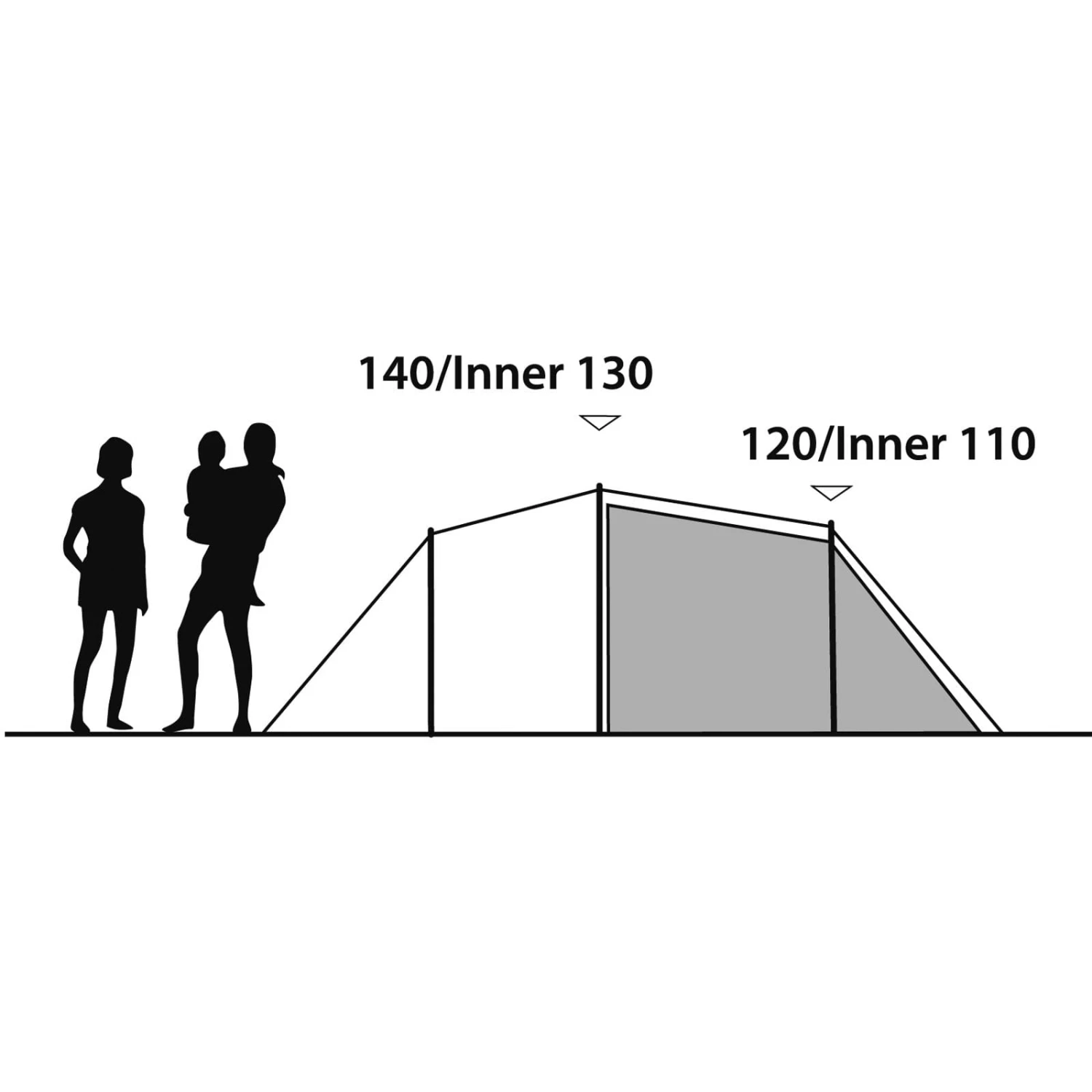 Outwell Earth 4 - Vier-Personen-Tunnel-Zelt – Bild 4