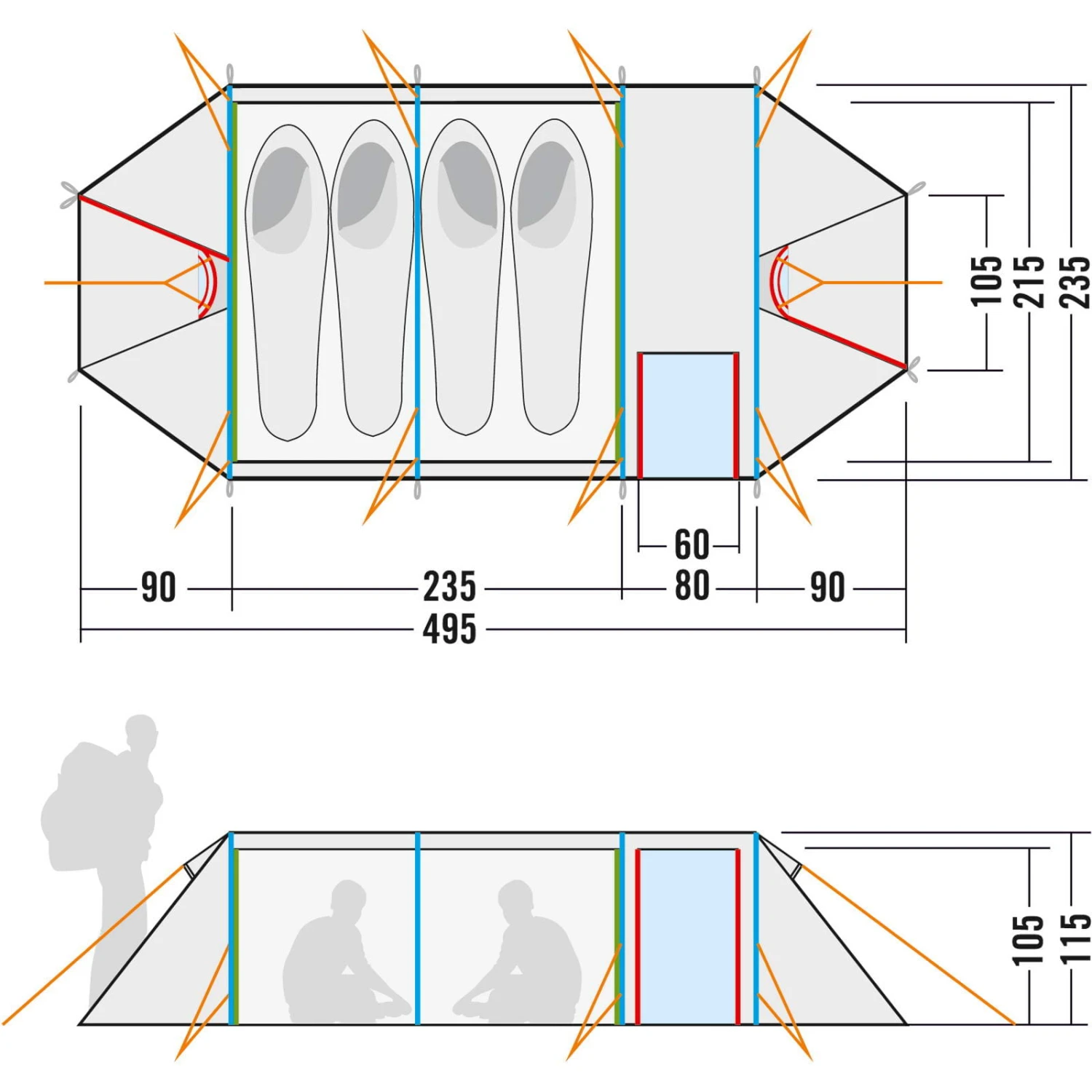 Tatonka Alaska 4 PU - Familien-Zelt â Bild 4